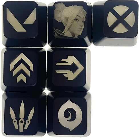 Valorant Custom Keycaps (Agent Astra) - Laser Engraved with Each Valorant Agent's Portrait, Skills, and Position. Fit with Any Mechanical Keyboard. Valorant Gift for Gamers, Adults, and Teens. in Saudi Arabia