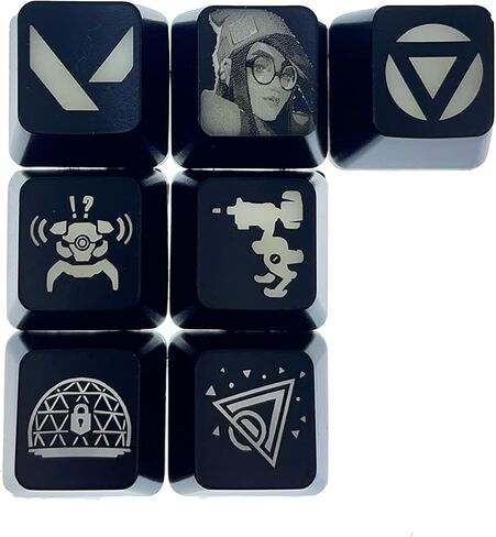 Valorant Custom Keycaps (Agent Astra) - Laser Engraved with Each Valorant Agent's Portrait, Skills, and Position. Fit with Any Mechanical Keyboard. Valorant Gift for Gamers, Adults, and Teens. in Saudi Arabia