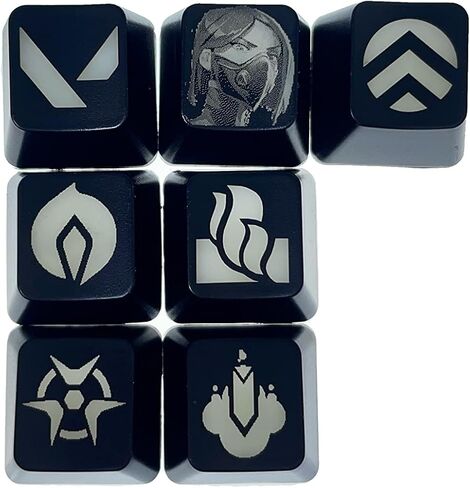 Valorant Custom Keycaps (Agent Astra) - Laser Engraved with Each Valorant Agent's Portrait, Skills, and Position. Fit with Any Mechanical Keyboard. Valorant Gift for Gamers, Adults, and Teens. in Saudi Arabia