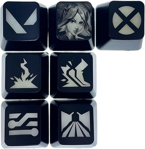 Valorant Custom Keycaps (Agent Astra) - Laser Engraved with Each Valorant Agent's Portrait, Skills, and Position. Fit with Any Mechanical Keyboard. Valorant Gift for Gamers, Adults, and Teens. in Saudi Arabia