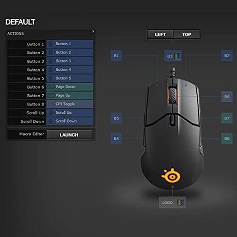 ماوس الألعاب SteelSeries Rival 310 - مستشعر بصري TrueMove3 بدقة 12000 نقطة في البوصة - أزرار التشغيل المنفصل - إضاءة RGB in Saudi Arabia