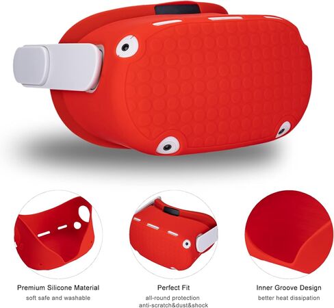 لملحقات Meta Quest 2، غطاء وجه من السيليكون Quest 2، غطاء VR Shell، غطاء مقابض وحدة التحكم باللمس Quest 2، غطاء عدسة واقٍ، واقي وحدة تحكم الهالة (أسود) in Saudi Arabia