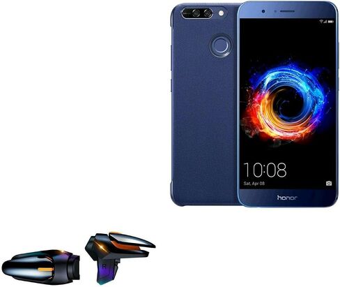 BoxWave Gaming Gear Compatible with Honor 8 Pro (Gaming Gear by BoxWave) - Touchscreen QuickTrigger Auto, Trigger Buttons Autofire Gaming Mobile FPS for Honor 8 Pro - Jet Black in Saudi Arabia