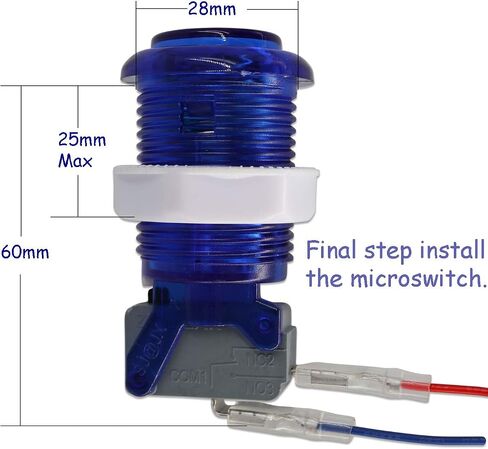 SJ@JX Arcade Button LED DIY Kit Controller Mechanical Microswitch Push Buttons in Saudi Arabia