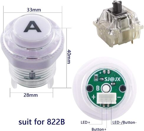 Arcade Button LED DIY Kit Controller Mechanical Microswitch Push Buttons in Saudi Arabia
