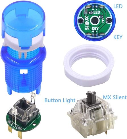 Arcade Button LED DIY Kit Controller Mechanical Microswitch Push Buttons in Saudi Arabia