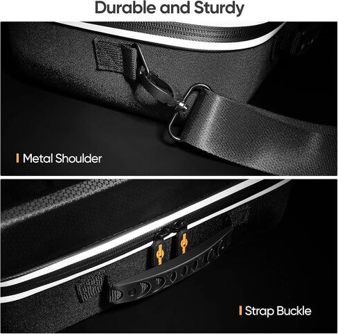 sarlar Hard Carrying Case for Oculus Meta Quest 3/Quest 3S/Quest 2/AVP, Ideal Travel Storage Waterproof Bag for VR Headset, Touch Controllers, Original Fabric/Elite Strap Accessories, Black in Kuwait