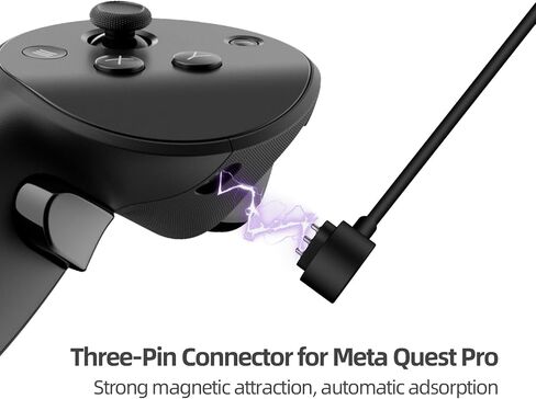 Upgraded Durable Magnetic Charging Cable 3.3ft /1m for Meta Quest Pro Controller, Compatible with Meta Quest Pro Controller with Protective Case in Saudi Arabia