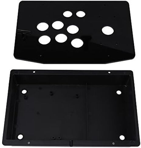 WALFRONT Acrylic Panel and Case Manual Joystick DIY Set Kits Replacement for Arcade Game, Machine Cabinet Controller DIY Kit Black in Saudi Arabia