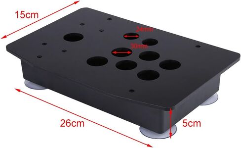WALFRONT Acrylic Panel and Case Manual Joystick DIY Set Kits Replacement for Arcade Game, Machine Cabinet Controller DIY Kit Black in Saudi Arabia