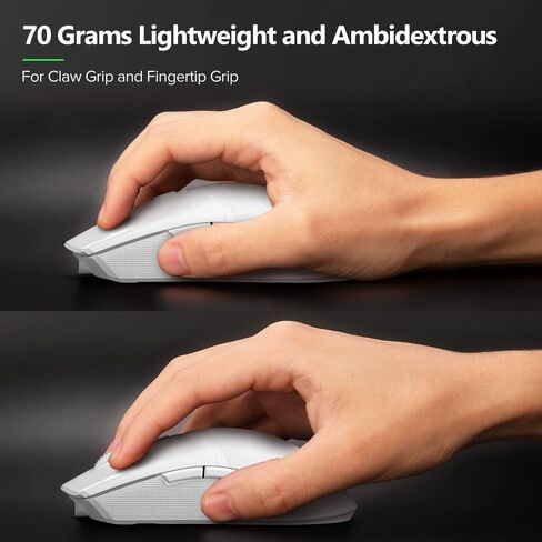 DeLUX M800PRO White Wireless Gaming Mouse and RGB Gaming Mouse Pad GP003 in Saudi Arabia