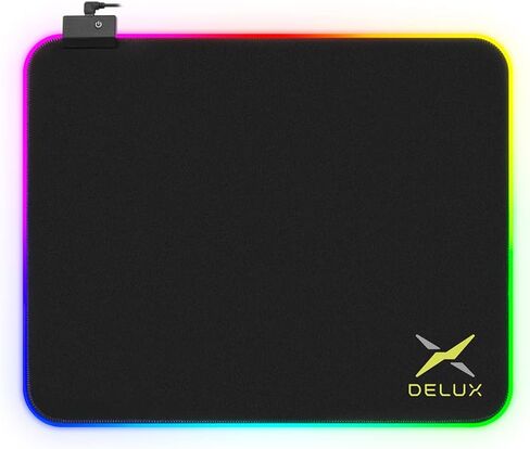 DeLUX M800PRO White Wireless Gaming Mouse and RGB Gaming Mouse Pad GP003 in Saudi Arabia