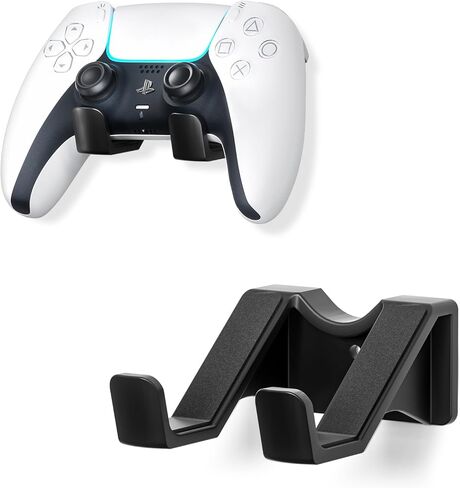 Liboer Universal Game Controller Stand حامل تثبيت على الحائط، شماعة بلاستيكية لسماعات الألعاب، مناسبة لجهاز الكمبيوتر Xbox Switch PS5 ملحقات سماعات الرأس (قطعتان) in Kuwait