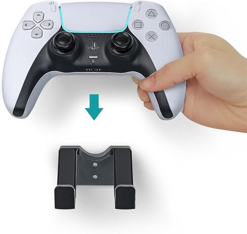 Liboer Universal Game Controller Stand حامل تثبيت على الحائط، شماعة بلاستيكية لسماعات الألعاب، مناسبة لجهاز الكمبيوتر Xbox Switch PS5 ملحقات سماعات الرأس (قطعتان) in Kuwait