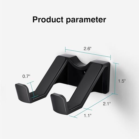 Liboer Universal Game Controller Stand حامل تثبيت على الحائط، شماعة بلاستيكية لسماعات الألعاب، مناسبة لجهاز الكمبيوتر Xbox Switch PS5 ملحقات سماعات الرأس (قطعتان) in Kuwait