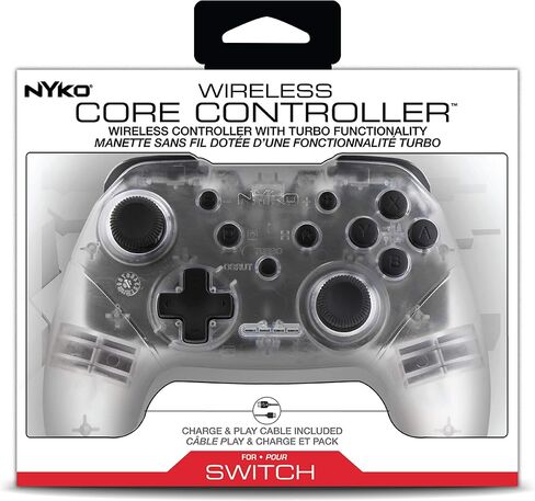 Nyko Wireless Core Controller for Nintendo Switch - Bluetooth Pro Controller Alternative with Turbo Programming, Ergonomic Design and Type C Charging Cable - Compatible w/ Android and PC (Black) in Saudi Arabia