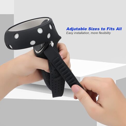 Silicone Controller Grip for Oculus Quest 2 Accessories, with VR Headset Lens Cleaning Pen, Thumb Button Cap，Protective Lens Cover, Silicone Face Cover Sweat Guard Anti-Leakage Pad (red) in Saudi Arabia