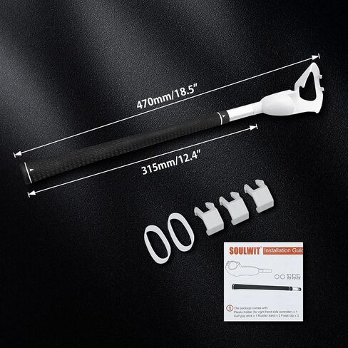 SOULWIT Golf Club Adapter Handle Attachment for Oculus (Meta) Quest 2 (Right-Hand Controller), VR Golf Grip Extension Accessory, Easy Installation - White in Saudi Arabia