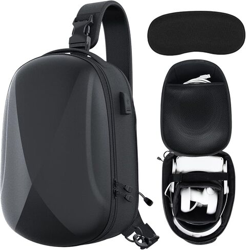 ZYBER Hard Carrying Case for Meta Quest 2, Black Backpack Travel Case for Oculus Quest 2 Accessories, Pico 4, Quest Pro in Kuwait