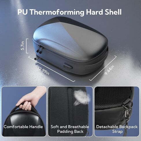 ZYBER Hard Carrying Case for Meta Quest 2, Black Backpack Travel Case for Oculus Quest 2 Accessories, Pico 4, Quest Pro in Kuwait