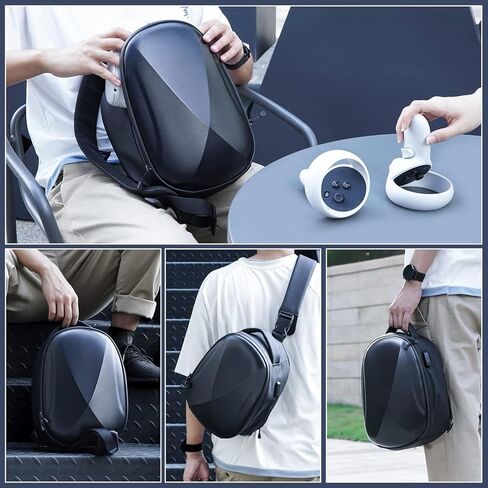ZYBER Hard Carrying Case for Meta Quest 2, Black Backpack Travel Case for Oculus Quest 2 Accessories, Pico 4, Quest Pro in Kuwait