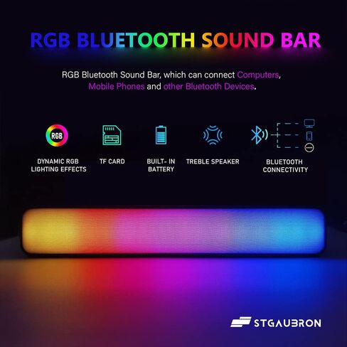 STGAubron Gaming PC Bundle with 24Inch FHD LED Monitor-Intel core I7 3.4G up to 3.9G,Radeon RX 580 8G GDDR5,16G,512G SSD,WiFi,BT 5.0,RGB Keybaord&Mouse&Mouse Pad,RGB BT Sound Bar,W10H64 in Saudi Arabia