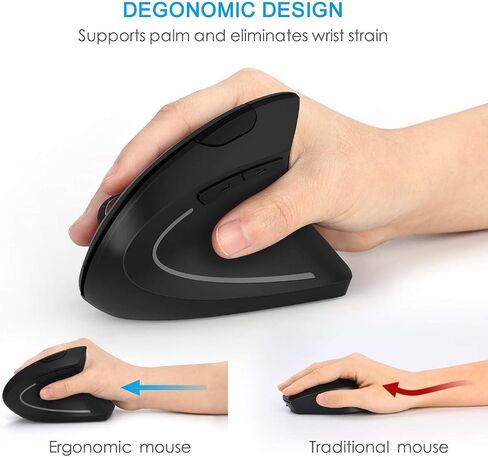 Wired Ergonomic Mouse, Optical Vertical Mouse with 3 Adjustable 800/1200/1600, 6 Buttons USB Computer Mouse in Saudi Arabia