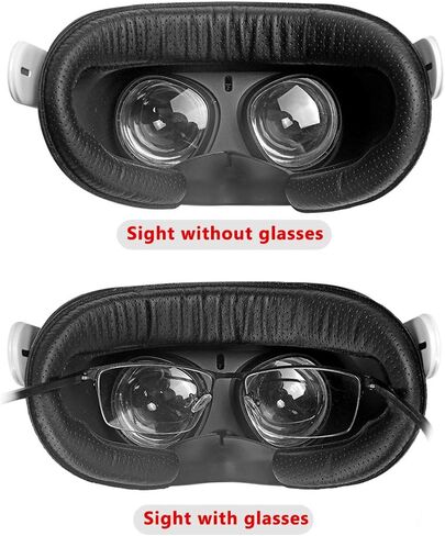 HIJIAO Latest Upgrade Accessories for Oculue Quest 2, Including VR Facial Interface Bracket & PU Leather Foam Face Cover Pad Replacement & Protective Lens Cover for Oculus Quest 2 in Saudi Arabia