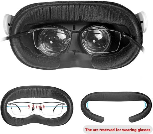 HIJIAO Latest Upgrade Accessories for Oculue Quest 2, Including VR Facial Interface Bracket & PU Leather Foam Face Cover Pad Replacement & Protective Lens Cover for Oculus Quest 2 in Saudi Arabia