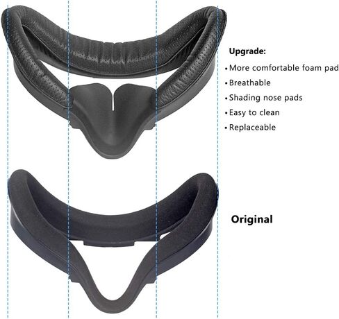 HIJIAO Latest Upgrade Accessories for Oculue Quest 2, Including VR Facial Interface Bracket & PU Leather Foam Face Cover Pad Replacement & Protective Lens Cover for Oculus Quest 2 in Saudi Arabia