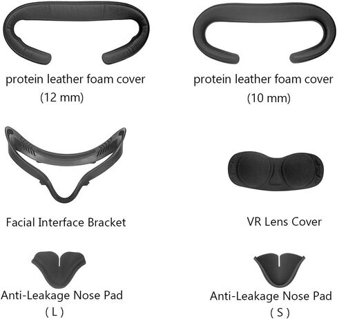 HIJIAO Latest Upgrade Accessories for Oculue Quest 2, Including VR Facial Interface Bracket & PU Leather Foam Face Cover Pad Replacement & Protective Lens Cover for Oculus Quest 2 in Saudi Arabia