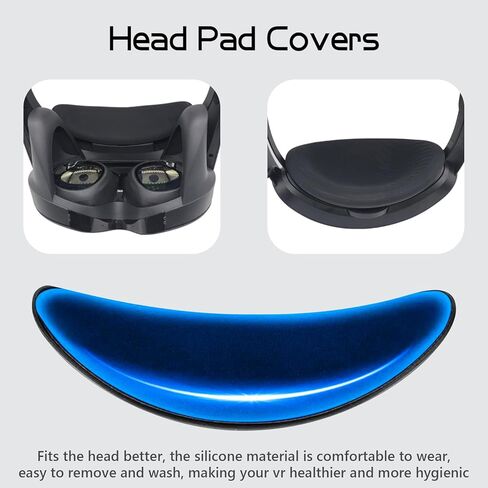 Controller Grips Cover + Light Blocker + (Front/Rear) Silicone Cushion Pad Protector Cover Compatible for Meta Quest Pro, Lens Hood, Shading Cover with Meta Quest Pro Accessories Kit. in Kuwait