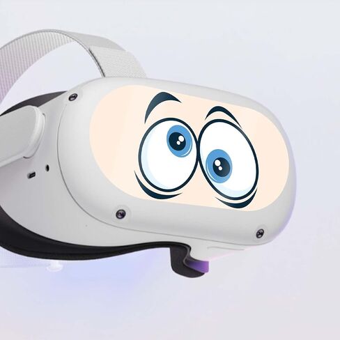 KCD VR Headset Controller Decal Sticker - Oculus Quest 2 Front Eyes Skin - Blue Googly in Saudi Arabia