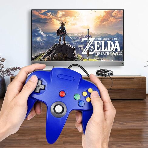 4 Pack PC USB N64 Controller, SAFFUN N64 Wired Gamepad [3D Analog Stick] for Windows PC MAC Linux Raspberry Pi Project 64 Retropie OpenEmu Emulator (Plug & Play) (Blue/Red/Clear Red/Clear Blue) in Saudi Arabia