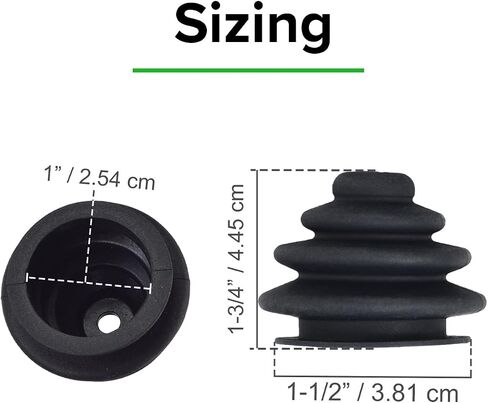 AlveyTech Joystick Knob & Rubber Boot for PG Drives Joystick Controllers VSI, VR2, GC, Remote Plus, & Q-Logic - Electric Mobility Power Chairs & Wheelchair Control, Universal Parts (2 Knobs & 2 Boots) in Saudi Arabia