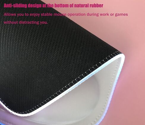 RGB LED Mouse pad with Ergonomic Wrist Rest Support, Non-Slip Kawaii Mouse Pads, 11.8" x 8.5" Gaming Wrist Pads, Pain Relief, and Easy Typing, Gaming, Notebook Computer Work and Game (Black) in Kuwait