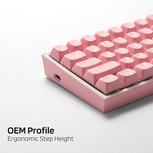 LTC LavaCaps PBT DoubleShot 108 Keycaps Set, Cat's Claw Sublimation OEM Profile for ANSI US Layout 61/87 TKL/104/108 Keys Mechanical Keyboard, with Keycap Puller - (Only Keycaps), Pink in Saudi Arabia