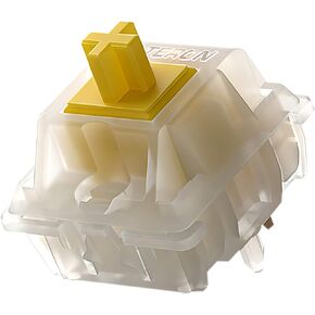 Gateron MilkyYellow Switches - Smooth and Quiet Linear 5 Pin MX Mechanical Keyboard Switches for Gaming and Typing (105Pcs) in Saudi Arabia