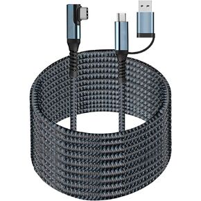 20FT Link Cable for Oculus Quest 2, Quest 3, Fast Charging and High Speed 5Gbps Data Transfer, USB 3.1 to USB C for Virtual Reality Headset Accessories, 6m