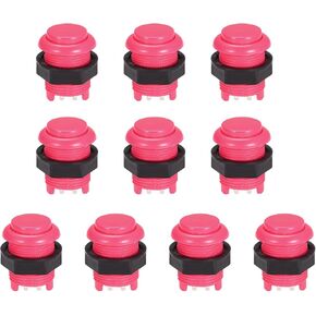 Rebower Momentary Game Push Button Switches Game Small Button [for Arcade Video Game] -M28/Pink/10 Pcs in Saudi Arabia