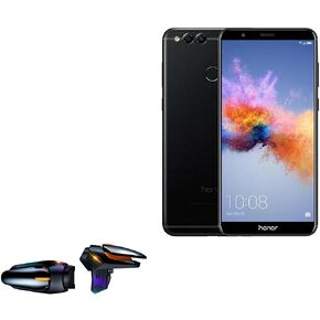 BoxWave Gaming Gear متوافقة مع Honor 7X (Gaming Gear by BoxWave) - شاشة اللمس QuickTrigger Auto، أزرار الزناد Autofire Gaming Mobile FPS لـ Honor 7X - Jet Black in Saudi Arabia