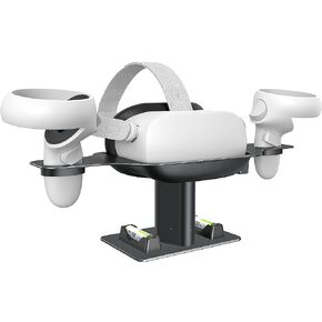 Aluminum Alloy Fast Charging Station Dock Stand for Oculus Quest 2, [Support Elite Strap with Battery], Headset Display and Controller Mount in Saudi Arabia