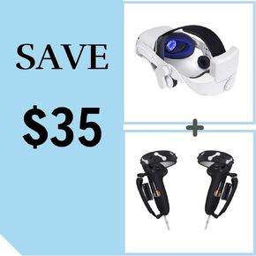 Alcopanda 1 * حزام رأس سماعة الرأس مع بطارية لـ Quest 2 + 1 * غطاء مقابض وحدة التحكم لـ Quest 2 in Kuwait