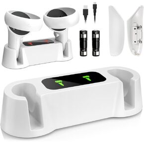 Charging Dock for Oculus Quest 2 Controllers,VR Charger Station for Oculus Quest 2 Controllers Fast Charging Station Set with Type-C Charging Cable in Kuwait