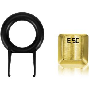 Fitlink Stainless Steel Metal Keycaps with Key Puller for Mechanical Keyboard Cherry Mx Switch(Esc) (Black)