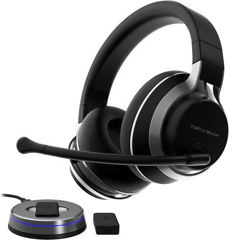 Turtle Beach Stealth Pro Multiplatform Wireless Noise-Cancelling Gaming Headset for PS5, PS4, PC, Mac, Mobile – Swappable Batteries – Black in Kuwait