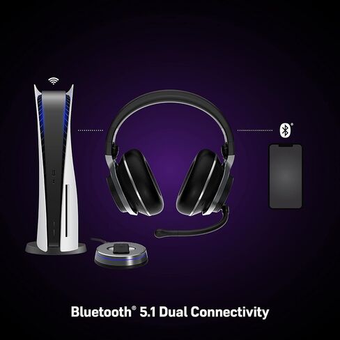 Turtle Beach Stealth Pro Multiplatform Wireless Noise-Cancelling Gaming Headset for PS5, PS4, PC, Mac, Mobile – Swappable Batteries – Black in Kuwait