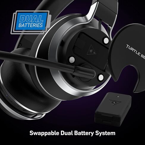 Turtle Beach Stealth Pro Multiplatform Wireless Noise-Cancelling Gaming Headset for PS5, PS4, PC, Mac, Mobile – Swappable Batteries – Black in Kuwait