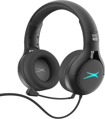 سماعة ألعاب Premier Accessories Group لأجهزة Xbox One ذات الصوت المحيطي Altec Lansing Game وسماعات إلغاء الضوضاء وميكروفون AL6000، Xbox Green Playstation Blue RGB أسود in Saudi Arabia