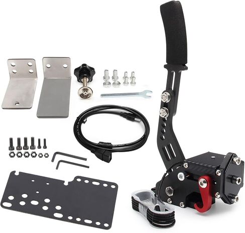 YESHMA 64 Bit USB Handbrake PC Handbrake & Non-contact Plus Hall Sensor متوافق مع G25/27/29/920/923 T500 T300، ملحقات الألعاب الاحترافية تستخدم لألعاب السباقات (مع المشبك واللوحة) in Saudi Arabia